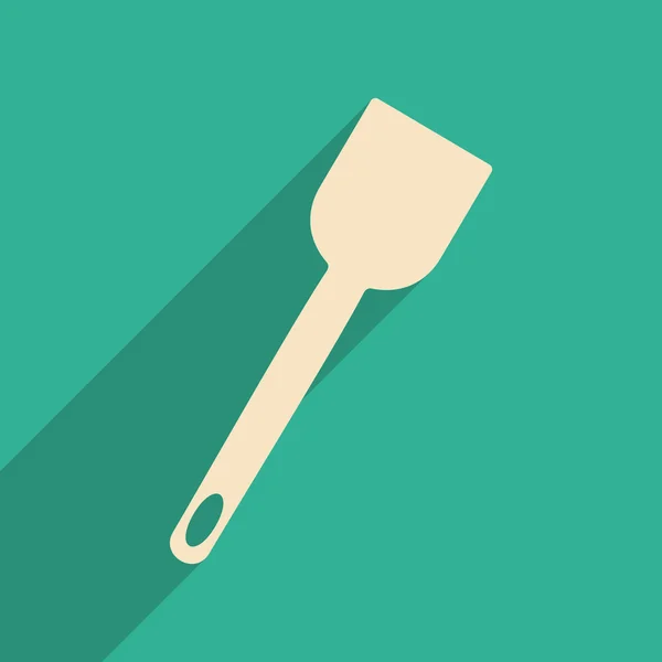 Plochá s ikonou stín a mobilní aplikace kuchyňské stěrky — Stockový vektor