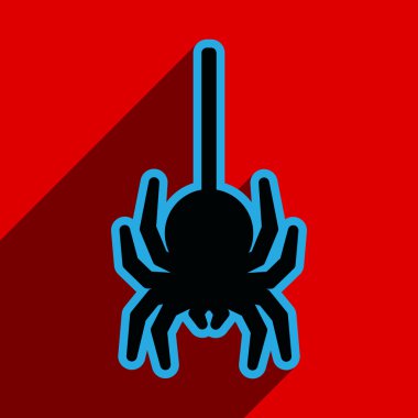 Düz gölge simgesi ve mobil uygulama örümcek simgeleri ile