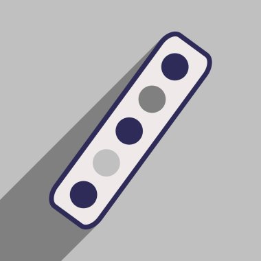 Düz gölge simgesi ve mobil uygulama palet ile