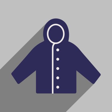 Düz gölge simgesi ve mobil uygulama yağmurluk