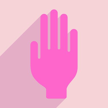 Düz gölge simgesi ve mobil uygulama el ile