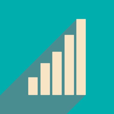 Düz gölge simgesi ve mobil applacation grafic ile