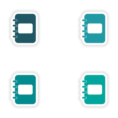 derleme gerçekçi etiket tasarım üstünde kağıt defter