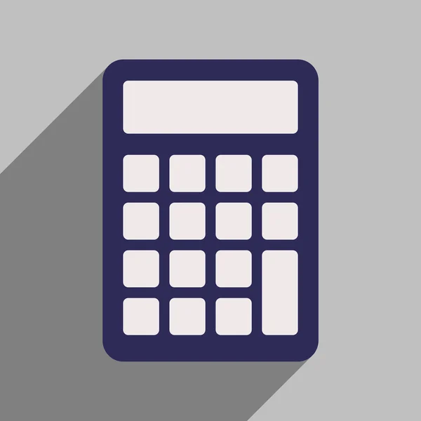 Plano com ícone de sombra e calculadora de aplicativos móveis — Vetor de Stock