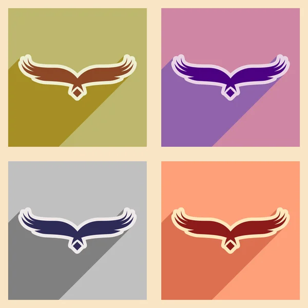 Sílhuetas de montagem elegantes logotipo águia — Vetor de Stock