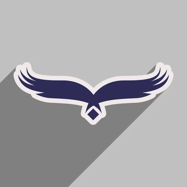 Stylish silhouette eagle logo — Stock Vector