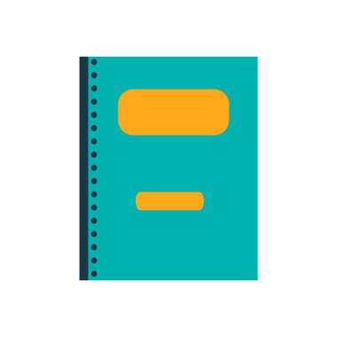 Düz gölge simgesi ve mobil uygulama defter ile