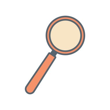 Düz gölge simgesi ve mobil uygulama büyüteç ile