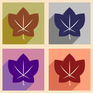 Düz gölge kavramı ve mobil uygulama yaprakları ile