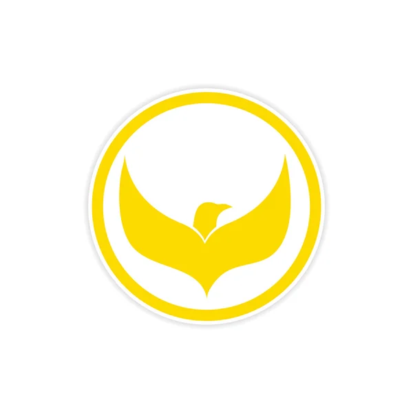 Autocolant Eagle muște logo-ul — Vector de stoc
