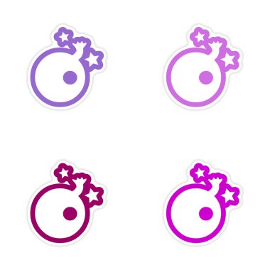 derleme çıkartmaları bombayla bir fitil ve yıldız