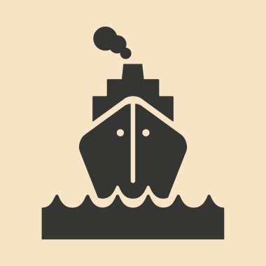 Düz siyah ve beyaz mobil uygulama motorlu gemi