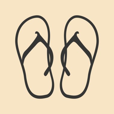 Siyah ve beyaz mobil uygulama flip flop düz