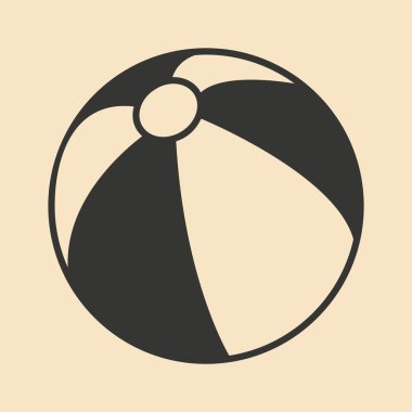 Düz siyah ve beyaz mobil uygulama plaj topu