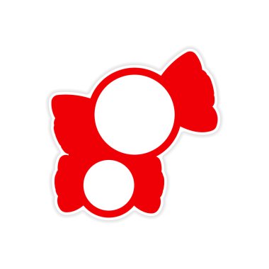 etiket tatlı şeker şeker beyaz bir arka plan üzerinde renkli.