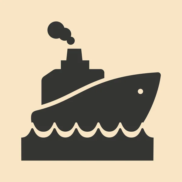 Flat in black and white mobile application ship — Stock Vector
