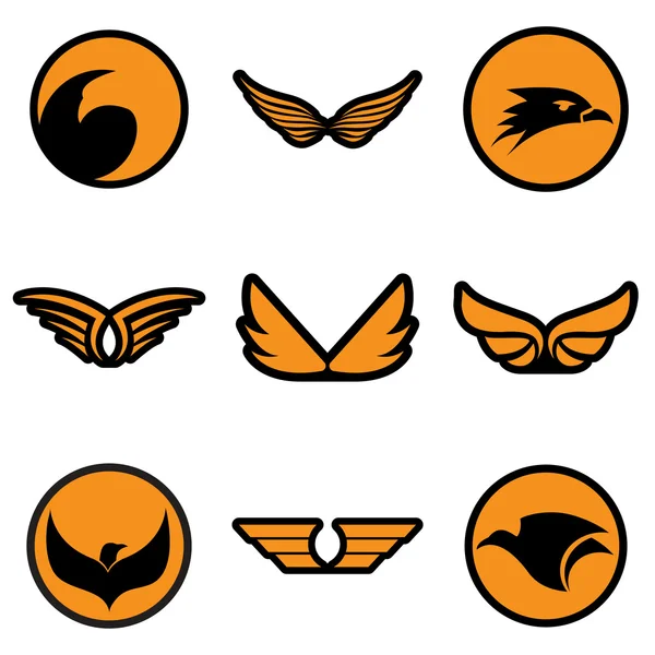 Logotipos elegantes Águias — Vetor de Stock
