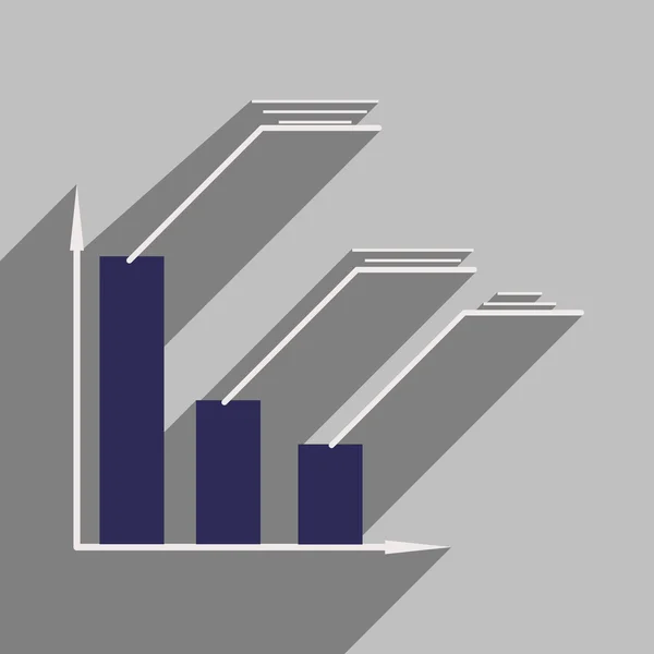 Plat avec icône de l'ombre Horaire économique élégant — Image vectorielle