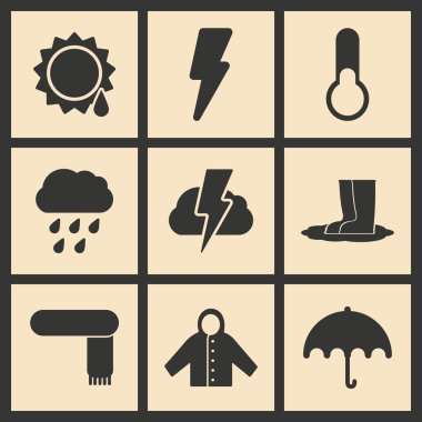 Düz siyah ve beyaz konsept mobil uygulama sonbahar şehrinde hava durumu