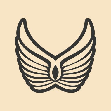 Düz siyah ve beyaz mobil uygulama Kartal kanatları