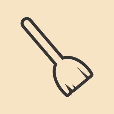 Düz siyah ve beyaz mobil uygulama süpürge