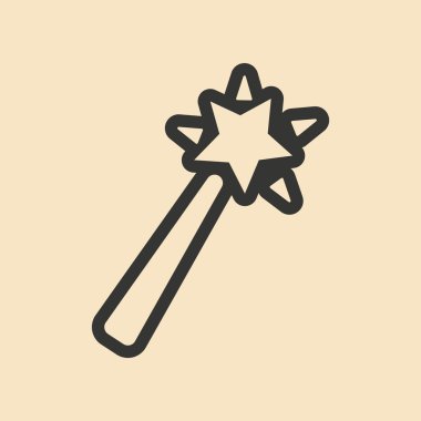 Siyah ve beyaz mobil uygulama sihirli değnek düz