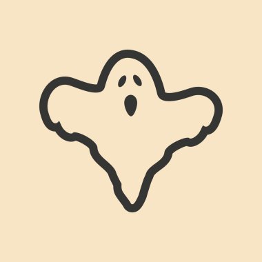 Düz siyah ve beyaz mobil uygulama hayalet