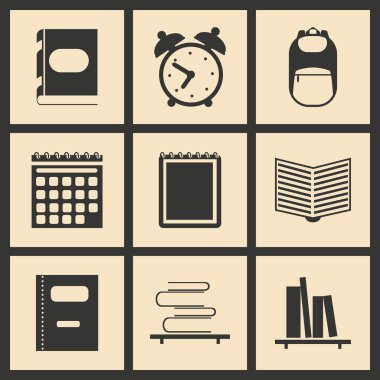 Düz siyah ve beyaz konsept mobil uygulama eğitim kavramı