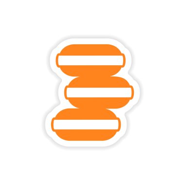 simgesi etiket gerçekçi tasarım kağıt dondurma tanımlama bilgisi