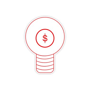 Kağıt ampul ve para şık etikette