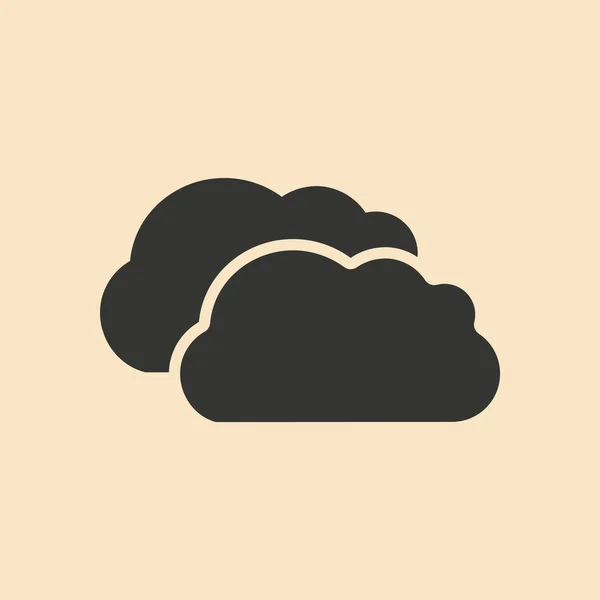 Плоские черно-белые облака мобильных приложений — стоковый вектор
