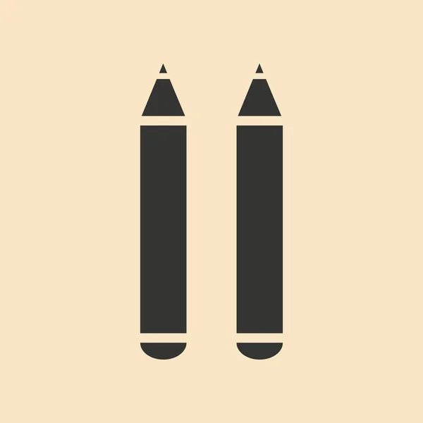 Plano em preto e branco aplicativo móvel canetas esferográficas — Vetor de Stock