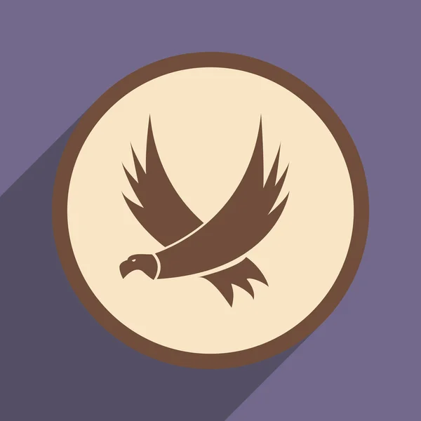 Стильный силуэт орла — стоковый вектор