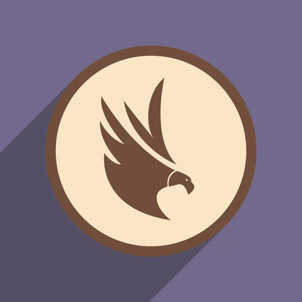 Stylish silhouette eagle logo — Stock Vector