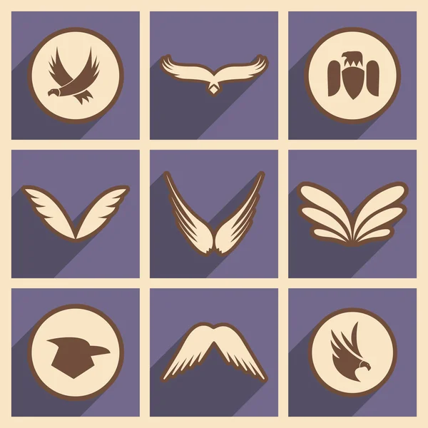 Стильний логотип орла збірки — стоковий вектор