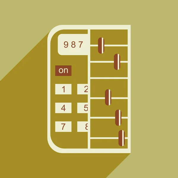 Moderne flache Ikone mit Schattenabakus — Stockvektor