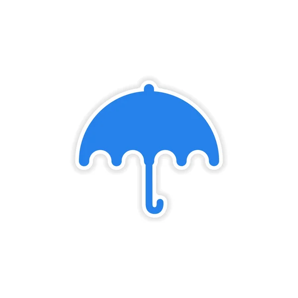 Icon sticker realistic design on paper umbrella — Stock Vector