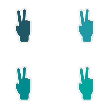 derleme gerçekçi etiket tasarım kağıt barış yandan