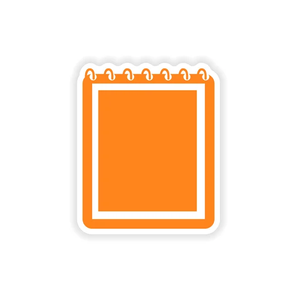 Icon sticker realistic design on paper notebook — Stock Vector