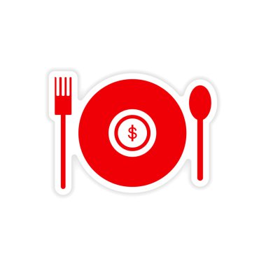 kağıt para tabakta bulunan şık etiket