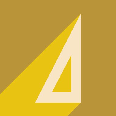 Düz gölge simgesi ve mobil uygulama cetvel ile