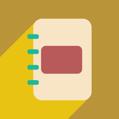 Düz gölge simgesi ve mobil uygulama günlüğü ile