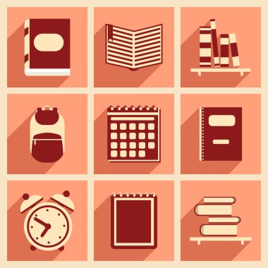 Düz gölge kavramı ve mobil uygulama Okulu simgeleri ile