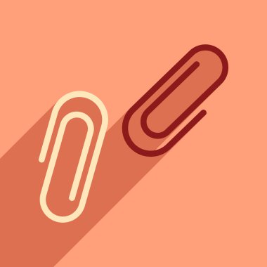 Düz gölge simgesi ve mobil uygulama klip ile