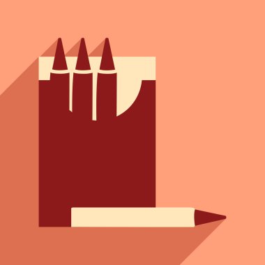 Düz gölge simgesi ve mobil uygulama boya kalemi ile