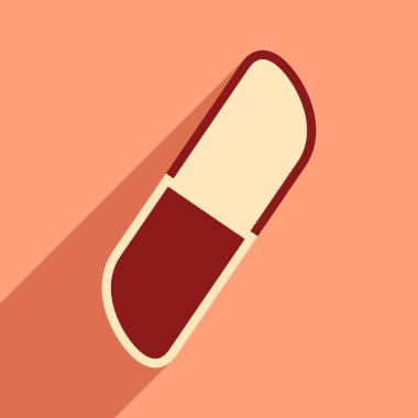 Düz gölge simgesi ve mobil uygulama silgi ile