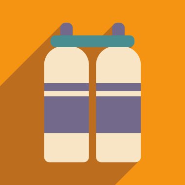 Düz gölge simgesi ve mobil uygulama hava Silindirler ile