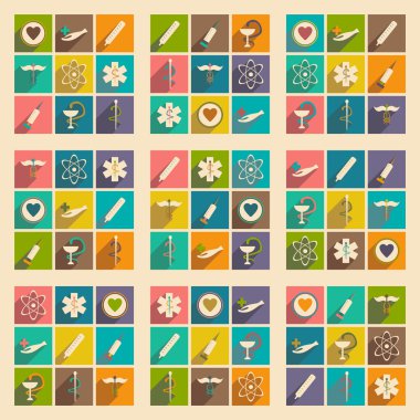 Düz gölge kavramı ve mobil uygulama eczane sembolü ile