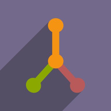 Düz gölge simgesi ve mobil uygulama reaktif ile