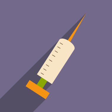 Düz gölge simgesi ve mobil uygulama enjeksiyonları ile